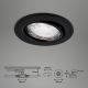 SET 3x corp de iluminat LED încastrat pentru baie 1xGU10/5W/230V IP23 negru Brilo