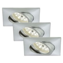 SET 3x corp de iluminat LED încastrat pentru baie ATTACH 1xLED/5W/230V IP23 Briloner 7210-039