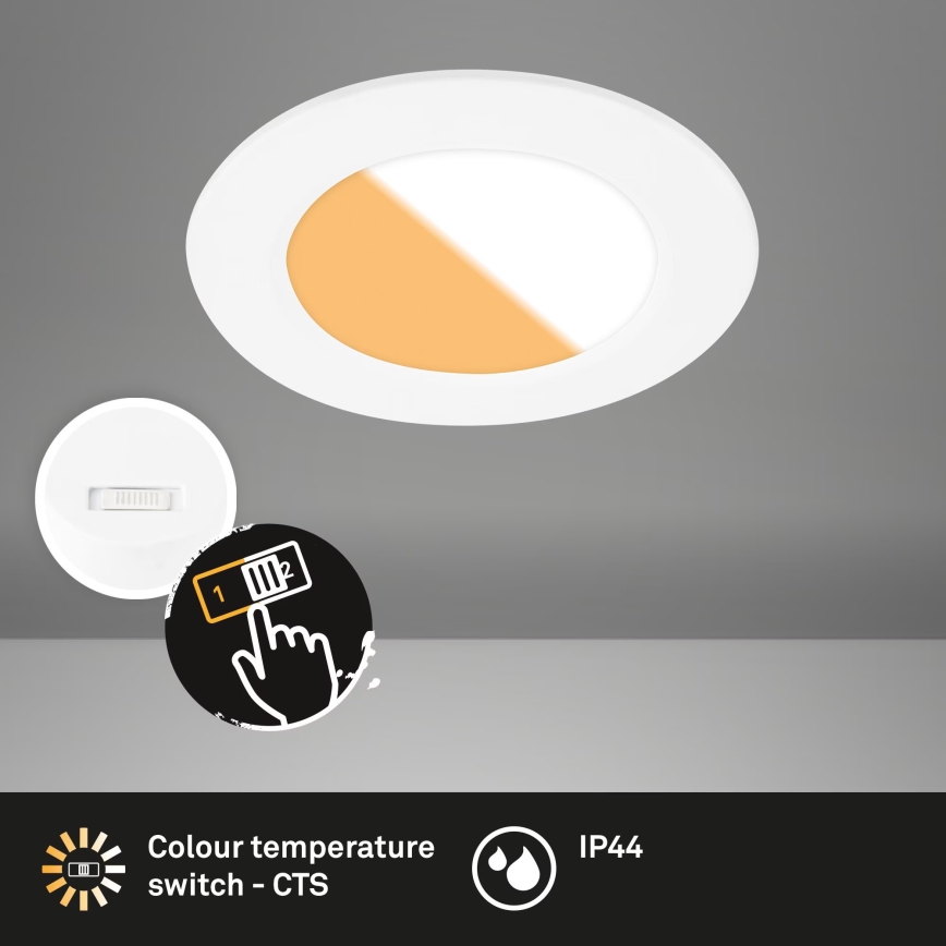 SET 3x corp de iluminat LED încastrat pentru baie Brilo LED/4W/230V IP44 3000/4000K alb