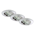 SET 3x corp de iluminat LED încastrat pentru baie Briloner 7209-038 LED/5W/230V IP23