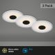SET 3x corp de iluminat LED încastrat pentru baie LED/6W/230V IP44 negru Briloner