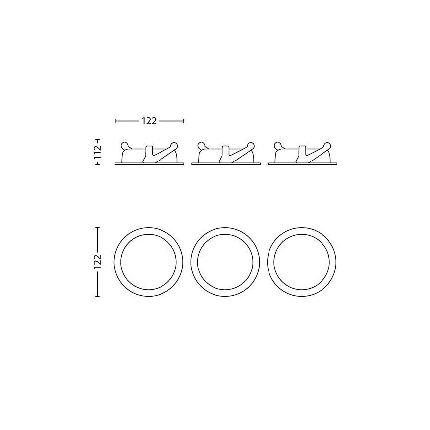 Philips 59183/31/16 - SET 3x Corp de iluminat LED tavan fals ASTEROPE 3xLED/4,5W/230V