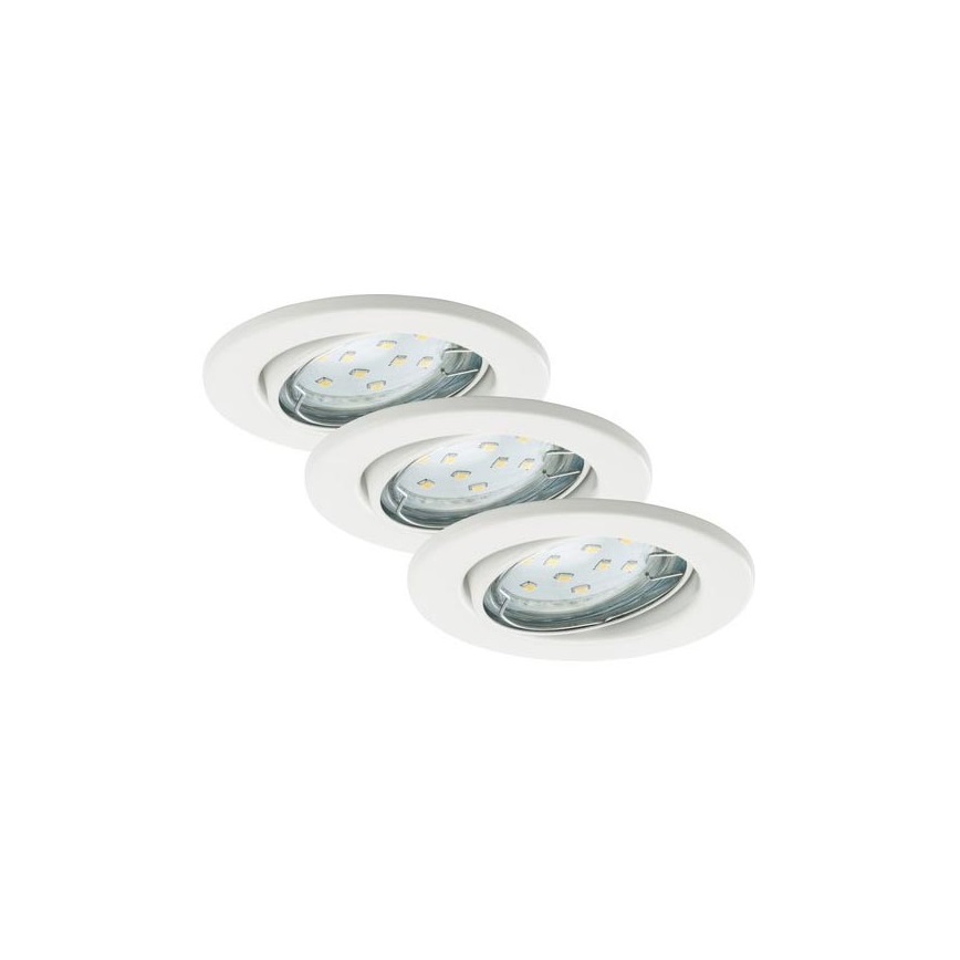 SET 3x Corp de iluminat LED pentru baie Briloner 7225-036 FIT 3xGU10/3W/230V alb