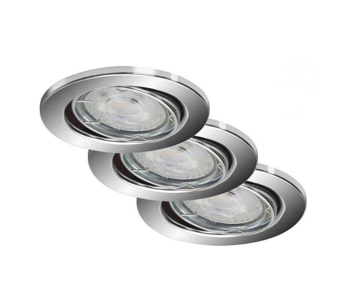 SET 3x corp de iluminat LED pentru baie dimabil 1xGU10/5W/230V IP23 Briloner 7148-038