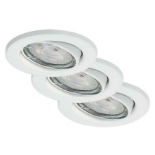 SET 3x corp de iluminat LED pentru baie dimabil 1xGU10/5W/230V IP23 Briloner 7149-036