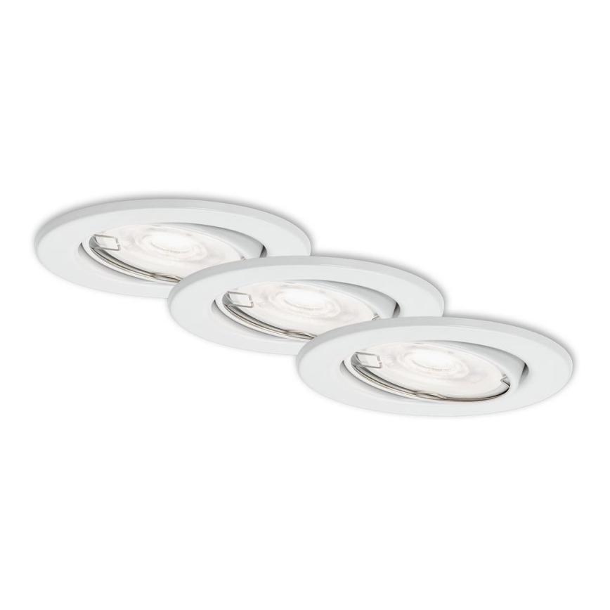 SET 3x corp de iluminat LED pentru baie dimabil 1xGU10/5W/230V IP23 Briloner 7182-036