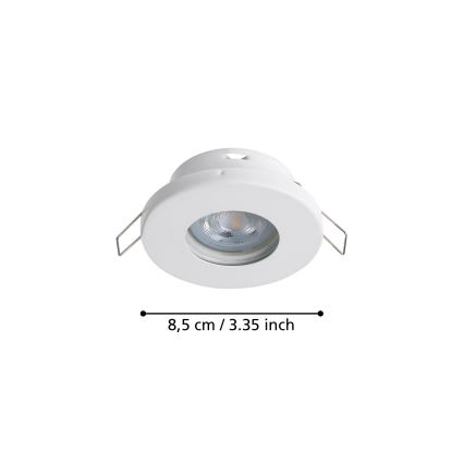 SET 3x corp de iluminat LED pentru baie Eglo 1xGU10/4W/230V IP44 alb