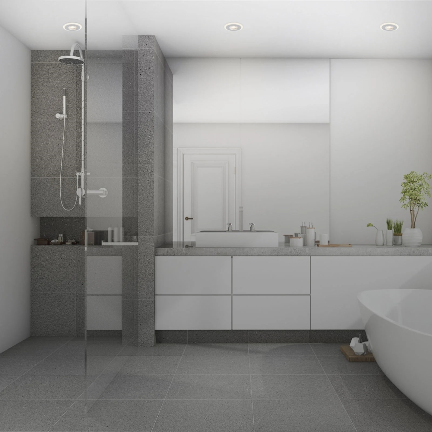 SET 3x corp de iluminat LED RGBW încastrat dimabil pentru baie LED/5W/230V 3000-6500K IP44 Briloner + telecomandă