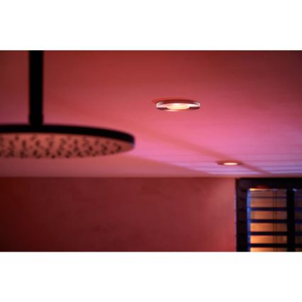 SET 3x corp de iluminat LED RGBW dimabil încastrat pentru baie Philips Hue XAMENTO 1xGU10/4,2W/230V IP44 2000-6500K