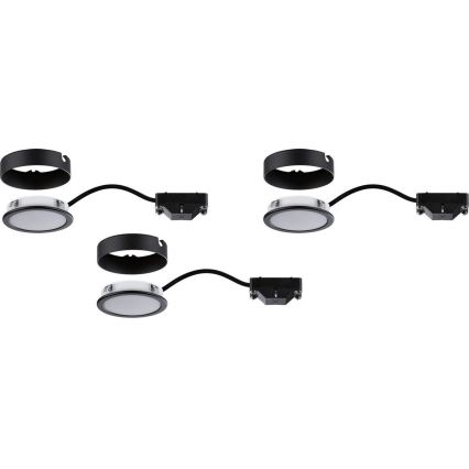 SET 3x corp de iluminat pentru mobilier LED/3,5W PUKK 230V Paulmann 99990