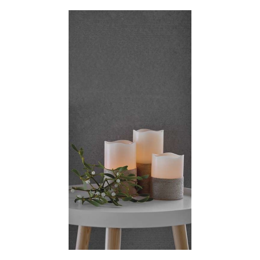 SET 3x decorațiune LED de Crăciun 3xLED/3x3AAA + telecomandă