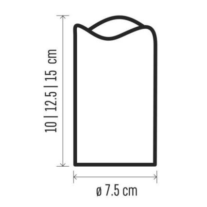 SET 3x decorațiune LED de Crăciun 3xLED/3x3AAA + telecomandă