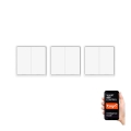 SET 3x întrerupător cu 2 butoane SMART 3xCR2430 Zigbee 3.0 Tuya Immax NEO 07507C