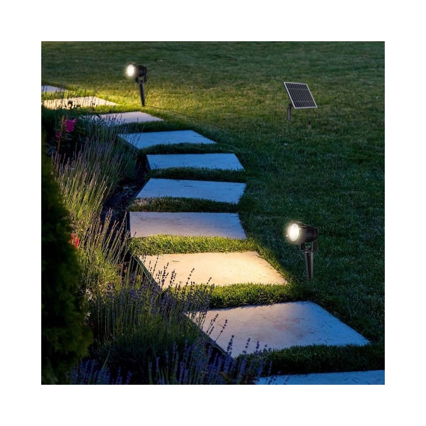 SET 3x Lampă solară LED pentru exterior 3xLED/1,2W/3,7V IP65 3000K 4000 mAh