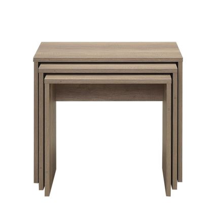 SET 3x măsuță de cafea maro