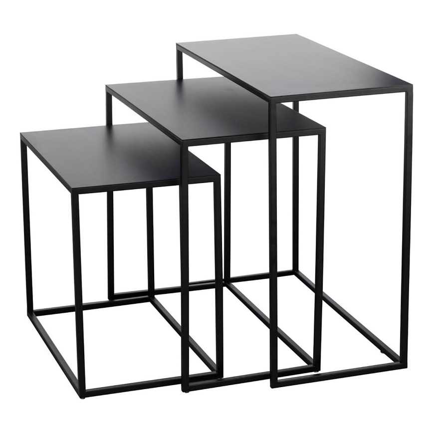 SET 3x măsuță laterală Eglo negru