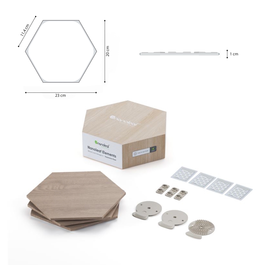 SET 3x panou LED dimabil HEXAGONS LED/2W/230V Nanoleaf Wi-Fi