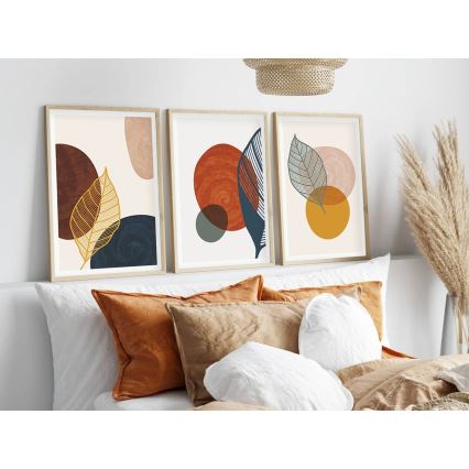 SET 3x pictură în ramă foto 50x70 cm colorat