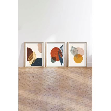 SET 3x pictură în ramă foto 50x70 cm colorat