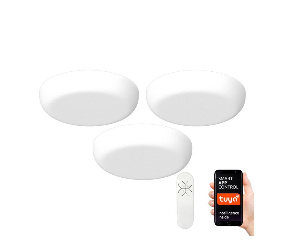SET 3x plafonieră LED încastrată dimabilă 24W/230V Tuya IP44  NEO 07109KD + telecomandă