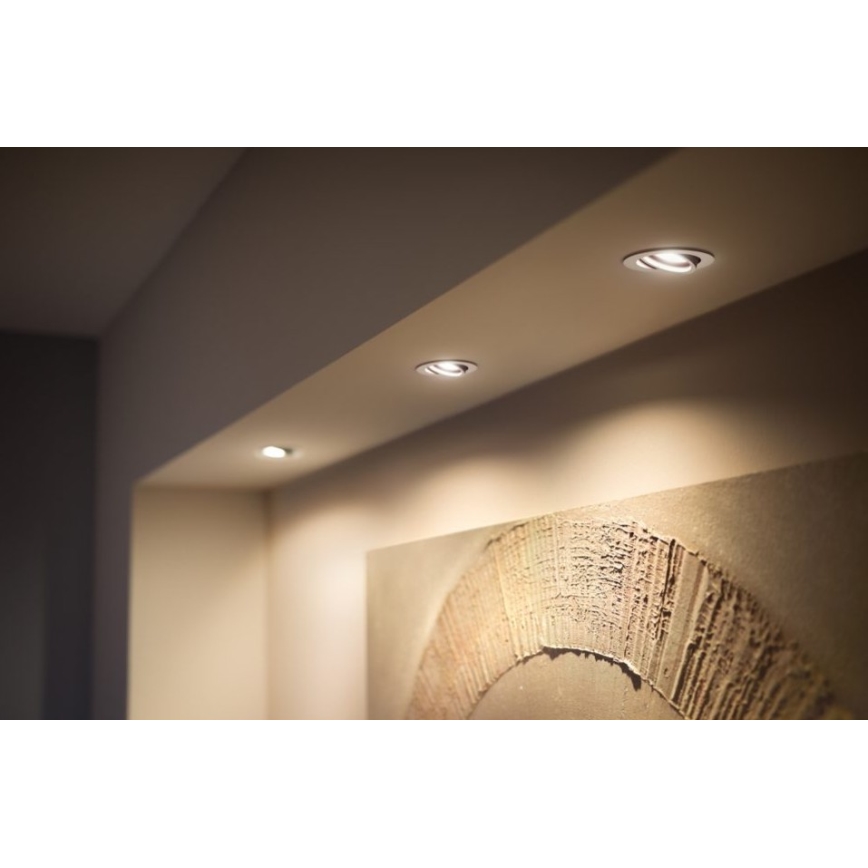 SET 3x plafonieră LED încastrată dimabilă Hue MILLISKIN 1xGU10/5,7W/230V 2000-6500K Philips