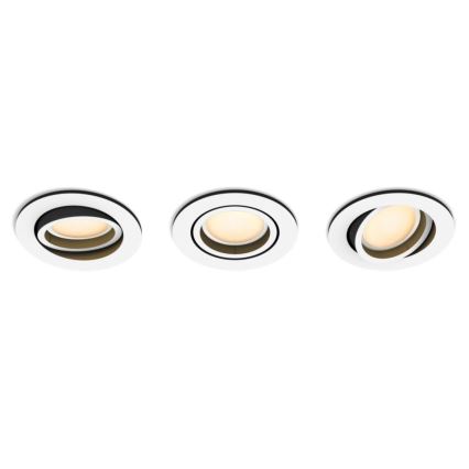 SET 3x plafonieră LED încastrată dimabilă Hue MILLISKIN 1xGU10/5,7W/230V 2000-6500K Philips
