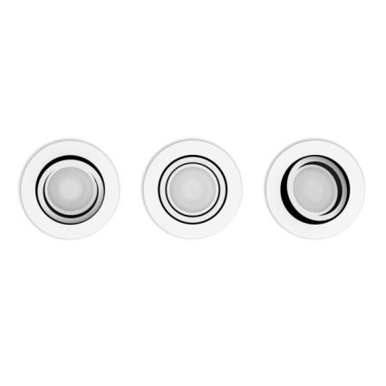 SET 3x plafonieră LED încastrată dimabilă Hue MILLISKIN 1xGU10/5,7W/230V 2000-6500K Philips