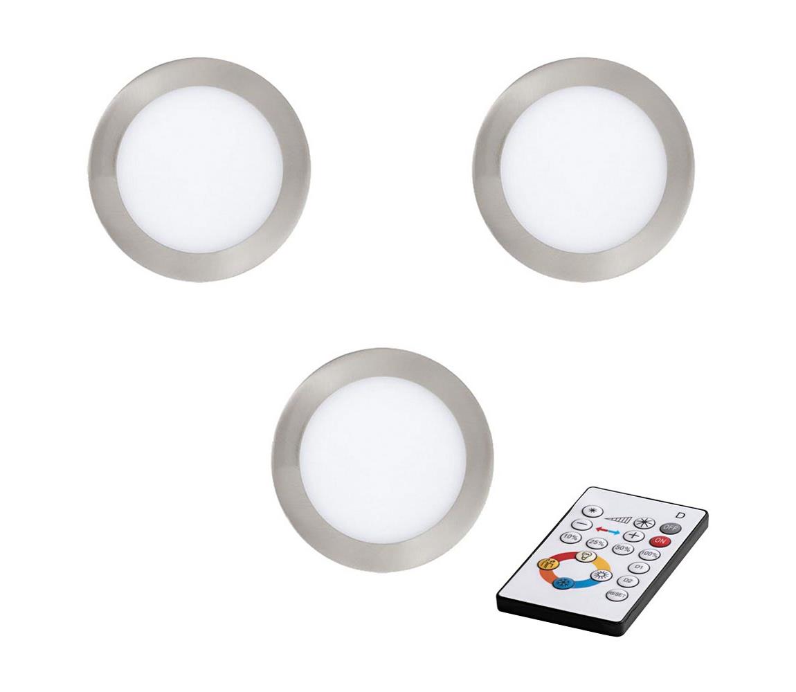 SET 3x plafonieră LED încastrată dimabilă TINUS LED/17W/230V Eglo 78737 + telecomandă