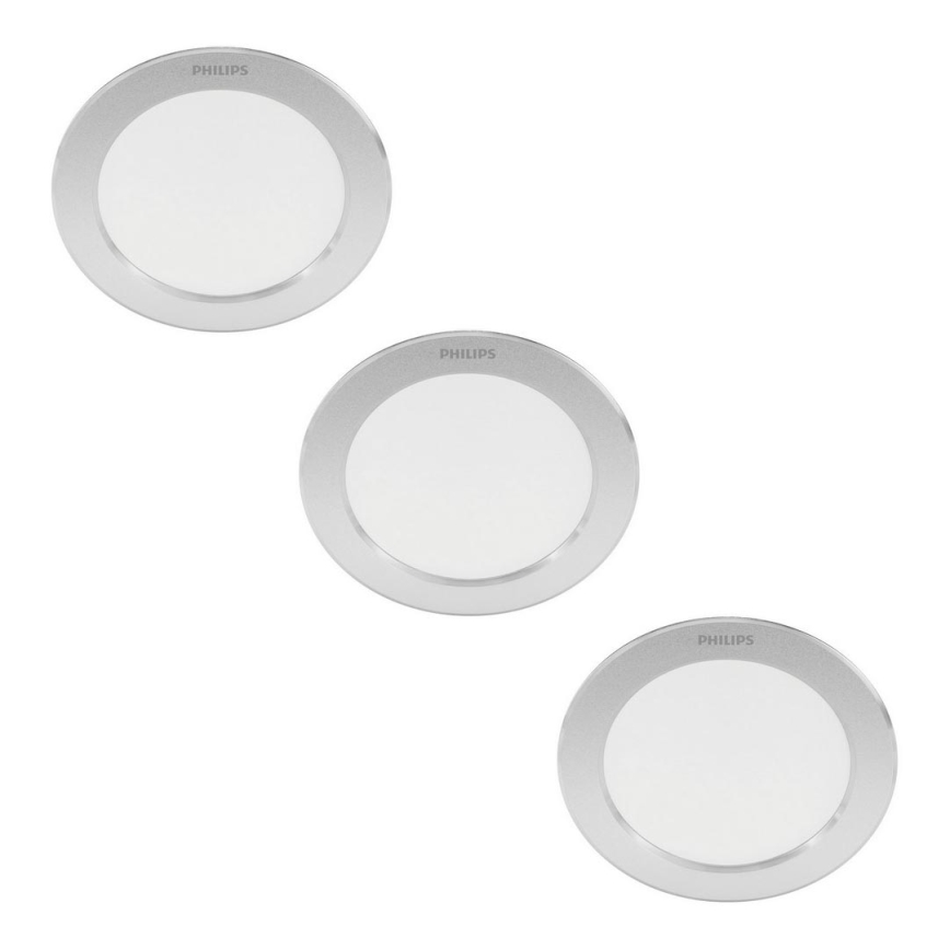 SET 3x plafonieră LED încastrată LED/3,5W/230V 2700K Philips