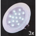 SET 3x plafonieră LED încastrată pentru baie ELESPOT 1xLED/0,7W/230V IP44 Fulgur 21072
