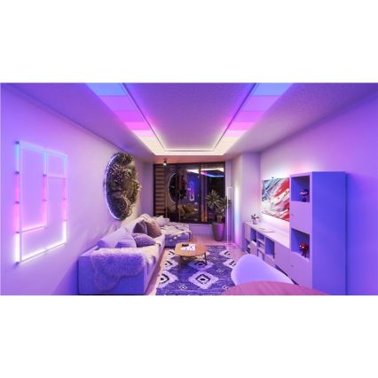 SET 3x plafonieră RGBW dimabilă Nanoleaf SKYLIGHT 1xLED/18W/230V + 2xLED/16W/230V 2700-6500K Wi-Fi