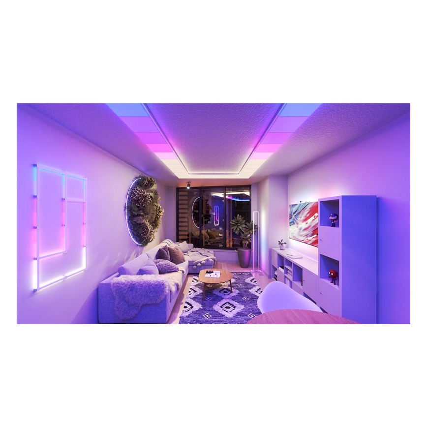 SET 3x plafonieră RGBW dimabilă Nanoleaf SKYLIGHT 1xLED/18W/230V + 2xLED/16W/230V 2700-6500K Wi-Fi