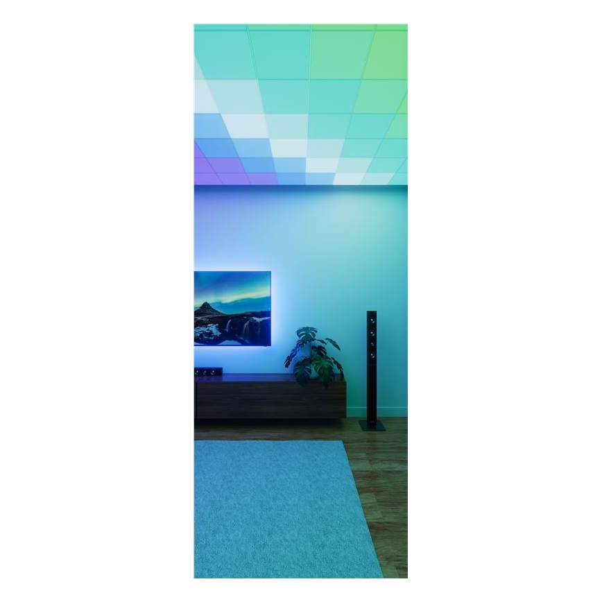SET 3x plafonieră RGBW dimabilă Nanoleaf SKYLIGHT 1xLED/18W/230V + 2xLED/16W/230V 2700-6500K Wi-Fi