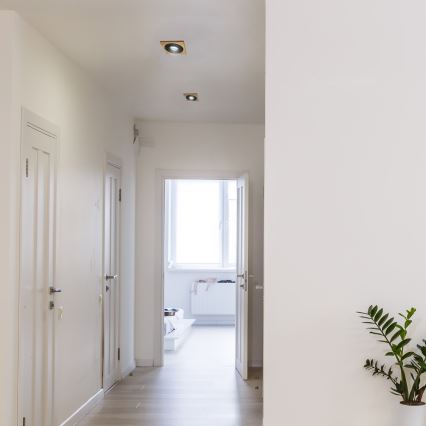 Set 3x spot încastrat TOBBY 1xGU10/20W/230V 11,5x11,5 cm stejar/negru