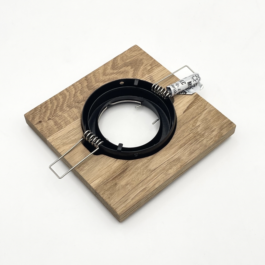 Set 3x spot încastrat TOBBY 1xGU10/20W/230V 11,5x11,5 cm stejar/negru