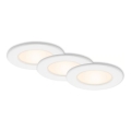 Set 3x spoturi LED încastrate pentru baie 6W/230V 3000K IP44 alb