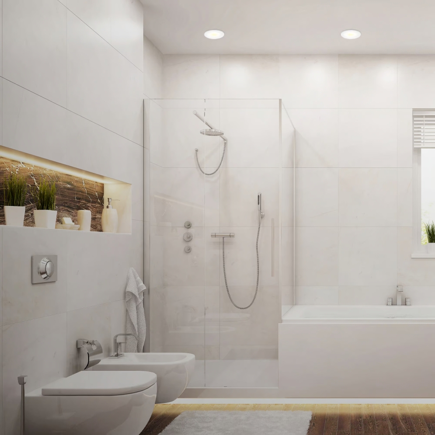 Set 3x spoturi LED încastrate pentru baie 6W/230V 3000K IP44 alb