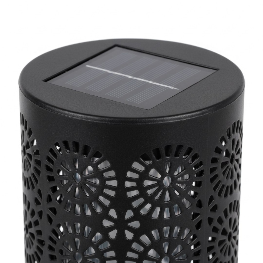 Set 4 buc. lămpi solare LED DECOR, 1,2 V, 150 mAh, 3000 K, 39 cm, IP44, negru