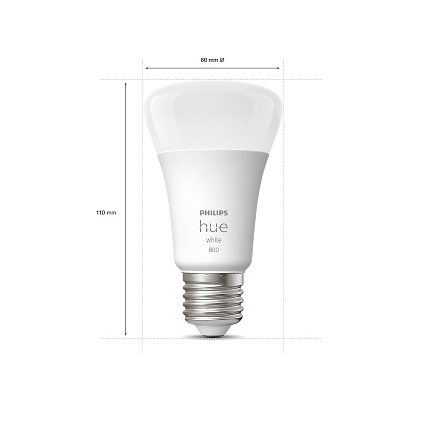 SET 4x bec LED dimabil Philips Hue WHITE A60 E27/9W/230V 2700K