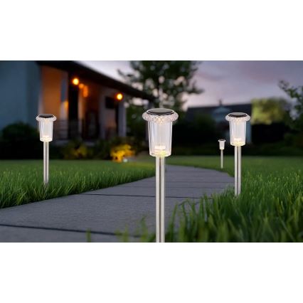 SET 4x corp de iluminat LED solar Globo LED/0,06W/1,2V IP44