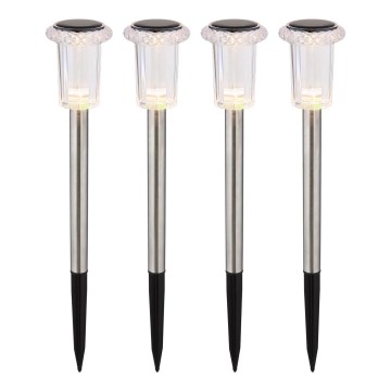 SET 4x corp de iluminat LED solar Globo LED/0,06W/1,2V IP44