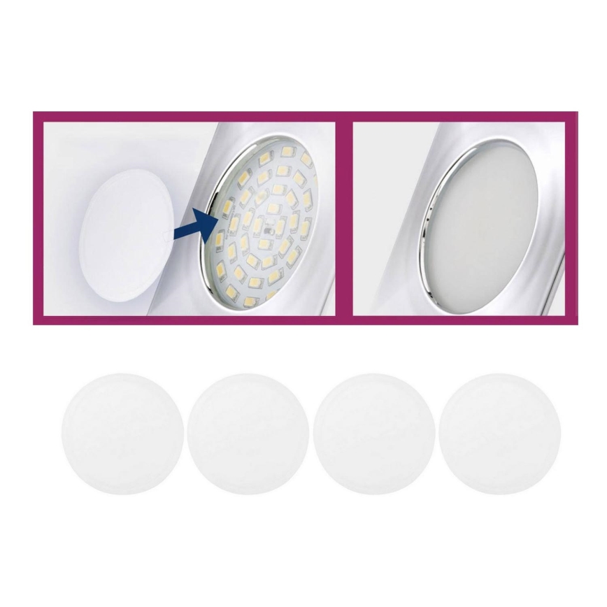 SET 4x difuzor pentru corpuri de iluminat încastrate d. 69 mm Briloner 7224-040