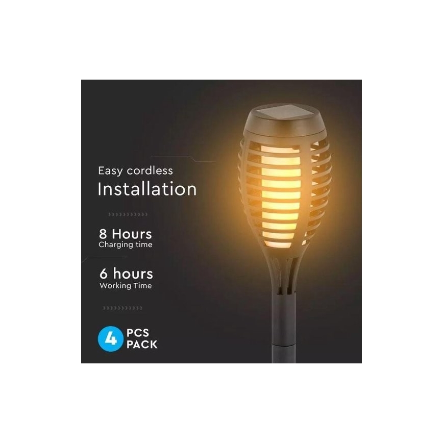 SET 4x Lampă solară LED 4xLED/3,6V 1xAAA IP44 100 mAh