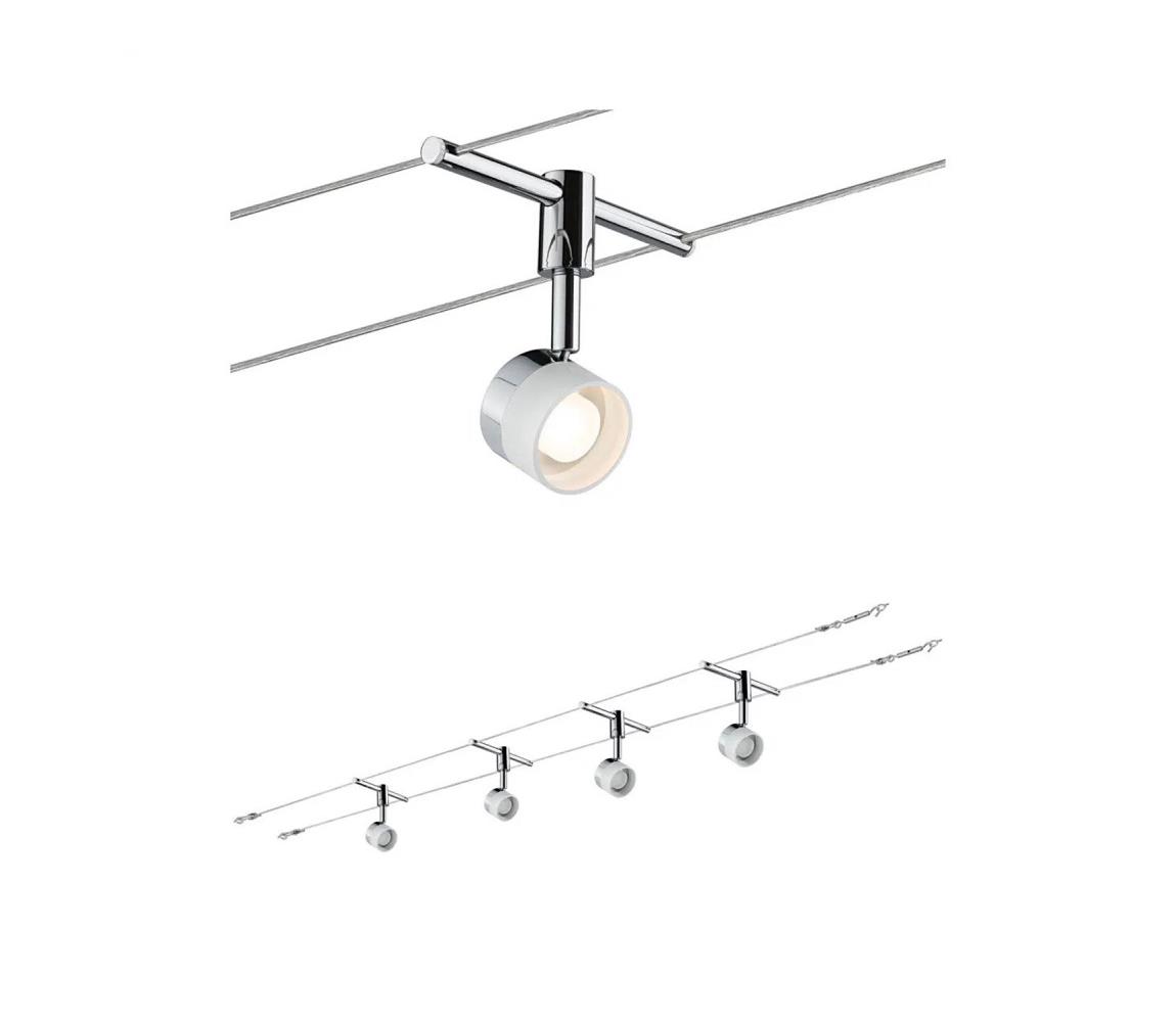 SET 4x lustră pe cablu Paulmann 94080 LED/48W STAGE 230V crom lucios