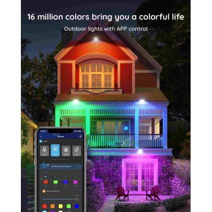 SET 4x proiectoare de exterior Govee SMART LED Wi-Fi IP66