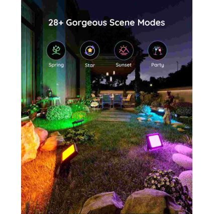 SET 4x proiectoare de exterior Govee SMART LED Wi-Fi IP66