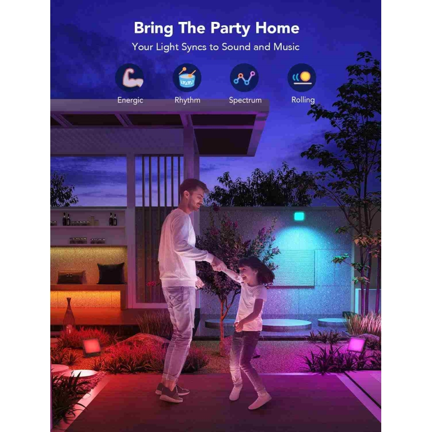 SET 4x proiectoare de exterior Govee SMART LED Wi-Fi IP66