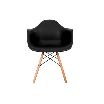 SET 4x scaun de sufragerie NEREA 81x61 cm negru/fag