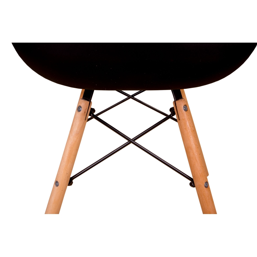 SET 4x scaun de sufragerie NEREA 81x61 cm negru/fag