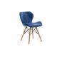 SET 4x scaun de sufragerie TRIGO 74x48 cm albastru închis/fag